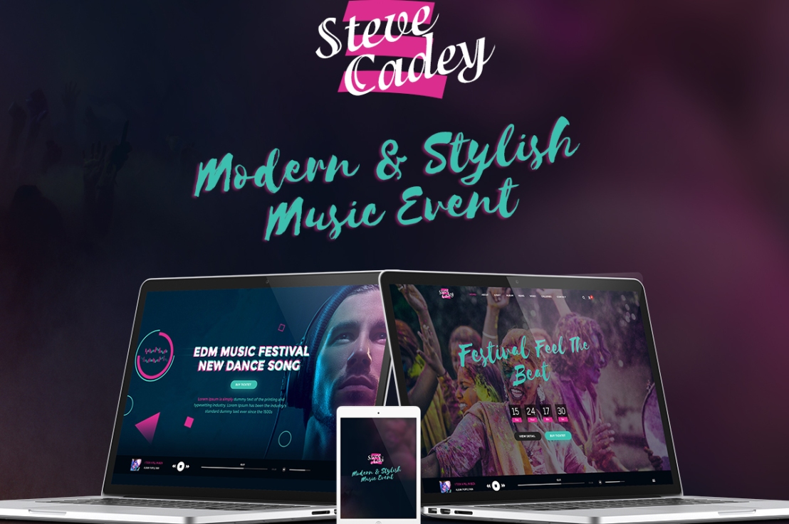 Steve Cadey – WordPress Music Theme For Musicians, DJs, Bands & Solo Artists