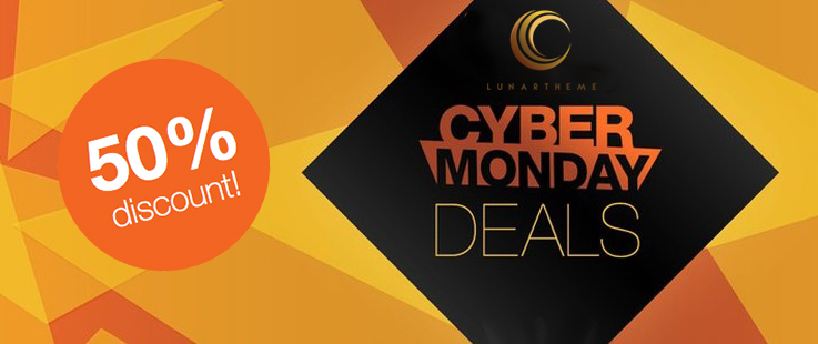 Lunar Theme Cyber Monday – Get 50% Off Any Purchase‎!